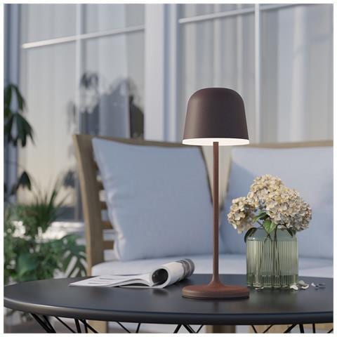 Lampada Da Scrivania Contemporanea Da Esterno Mannera Led Alluminio Marrone - Foto 1