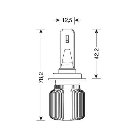 9/32v Halo Led Serie 3 Blade - (hir2 9012) - 20w - Px22d - 2 Pz - Scatola - Foto 3