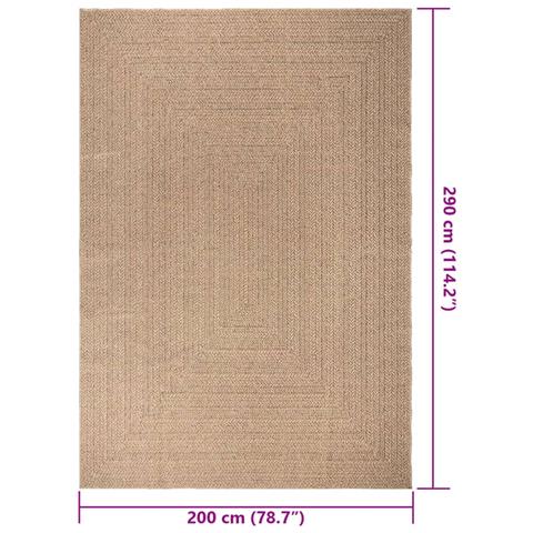 Tappeto ZIZUR 200x290 cm Aspetto Iuta per Interni ed Esterni - Foto 9