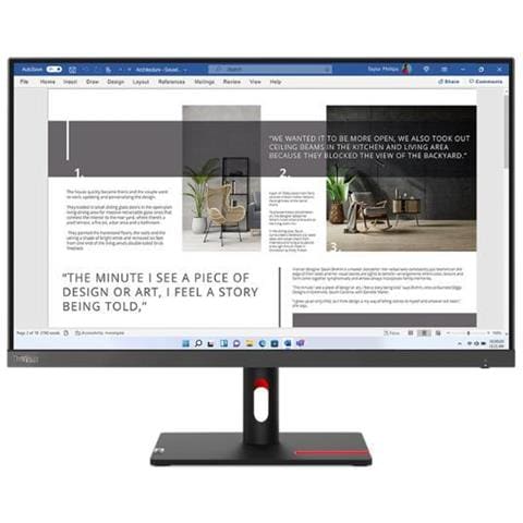 Monitor 27" LED IPS Gaming ThinkVision S27i-30 Full HD 1920x1080 Pixel Tempo di Risposta 1 ms - Foto 1