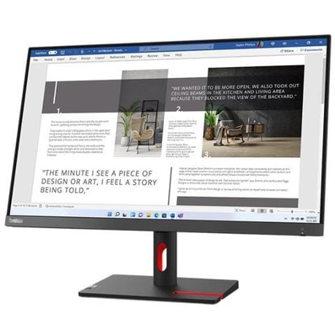 Monitor 27" LED IPS Gaming ThinkVision S27i-30 Full HD 1920x1080 Pixel Tempo di Risposta 1 ms - Foto 2