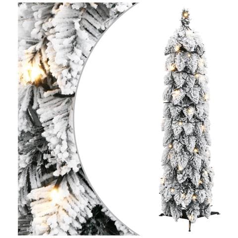 Albero Di Natale Artificiale Con 30 Led E Neve Floccata 60 Cm - Foto 1