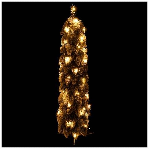 Albero Di Natale Artificiale Con 30 Led E Neve Floccata 60 Cm - Foto 2