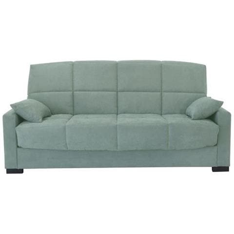 Clic Clac 3 Posti Megan 14 - Tessuto Soro Verde Mandorla - Con Braccioli - Letto 130 X 190 Cm - 223 X 96 X 103 Cm - Foto 1