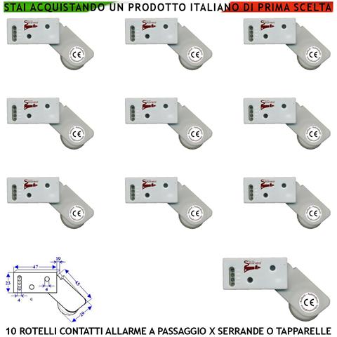Rotello 10 Pezzi Contatti Antifurto Contro Il Sollevamento Di Serrande La Rotella Antiusura Spinta Da Molla Con La Gam - Foto 1