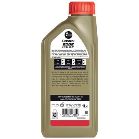 Olio Lubrificante Per Motore Auto Castrol Edge 0w-20 Ll Iv 1 Litro - Foto 2