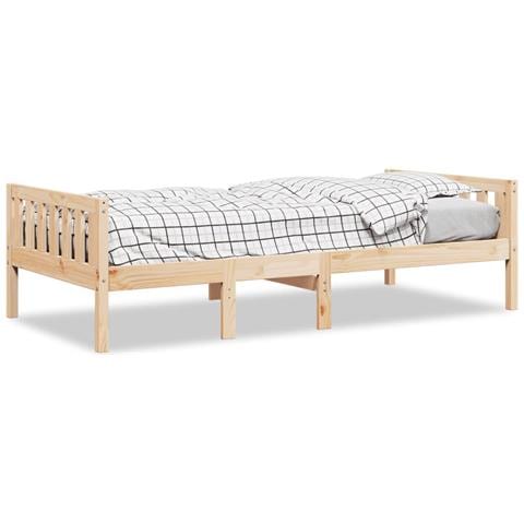 Letto Per Bambini Senza Materasso 80x200 Cm Legno Massello Pino - Foto 2