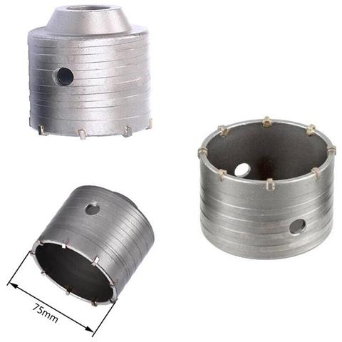 Fresa Per Muro Cemento Da 75 Mm Per Forare Mattoni Da Utilizzare Con Trapano - Foto 2