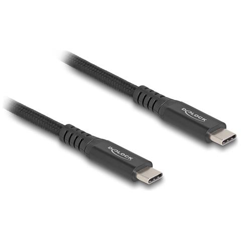 Cavo USB 20 Gbps USB Type-C maschio per maschio PD 3.0 100 W E-Marker 0,5 m metallo nero - Foto 2