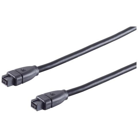 FireWire IEEE 1394B Cavo 9/9-pin St. 3,0 m Nero - Foto 1