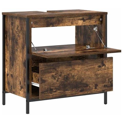 Mobile Lavabo da Bagno con Cassetti Rovere Fumo 60x34,5x60 cm - Foto 2