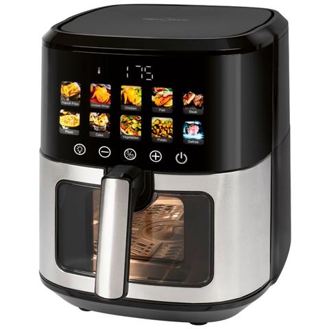 PC-FR 1286 H friggitrice Singolo 6,5 L Indipendente 1700 W Friggitrice ad aria calda Nero, Acciaio inox - Foto 1