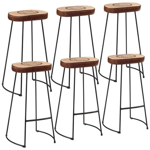 Set Bar 7pz Legno Massello Mango Grezzo E Metallo - Foto 2