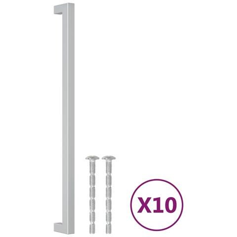 Maniglie Per Mobili 10 Pz Argento 320 Mm In Acciaio Inox - Foto 2