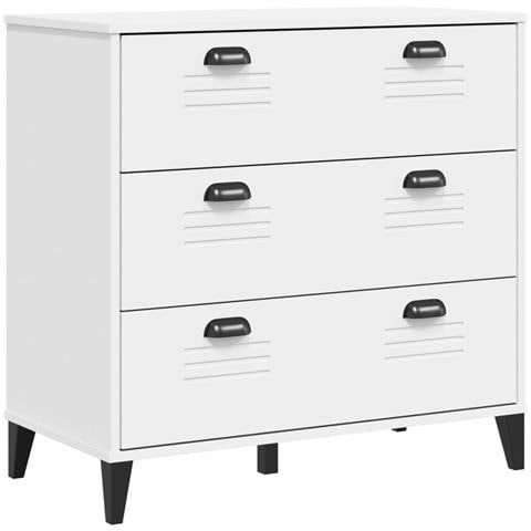 Cassettiera Viken Bianca In Legno Multistrato - Foto 2