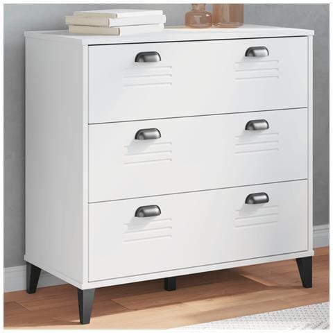 Cassettiera Viken Bianca In Legno Multistrato - Foto 1