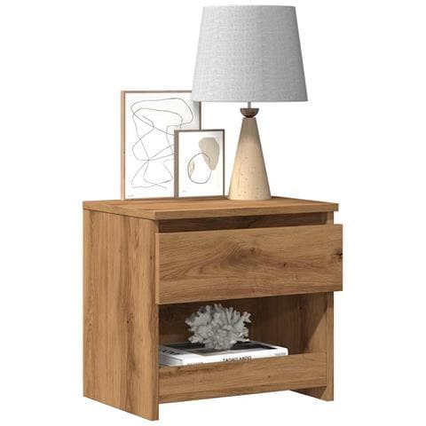 Comodini 2pz Rovere Artigianale 40x30x39cm In Legno Multistrato - Foto 1