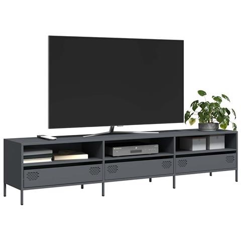 Mobile Tv Antracite 202x39x43,5 Cm Acciaio Laminato A Freddo - Foto 1