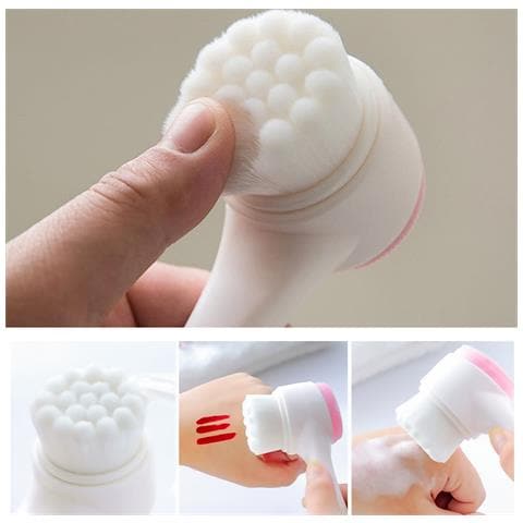 Spazzola Facciale In Silicone Multifunzione A Doppio Lato Per Massaggio E Pulizia Profonda. - Foto 4