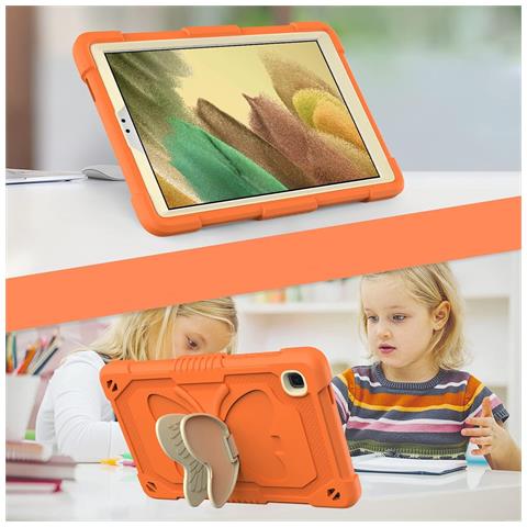 Custodia Per Ipad 10.2"" Con Supporto A Farfalla E Tracolla - Arancione Stile E Funzionalità - Foto 2
