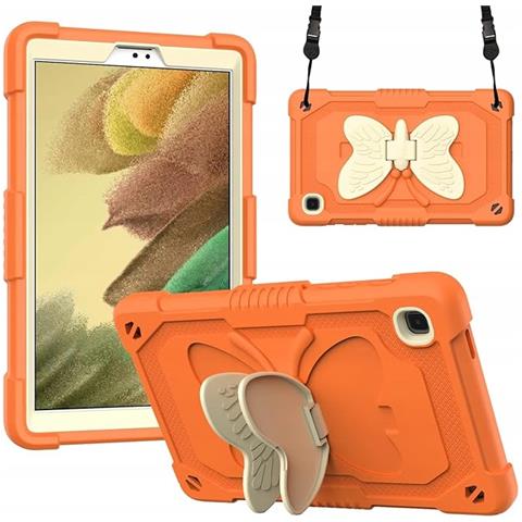 Custodia Per Ipad 10.2"" Con Supporto A Farfalla E Tracolla - Arancione Stile E Funzionalità - Foto 1
