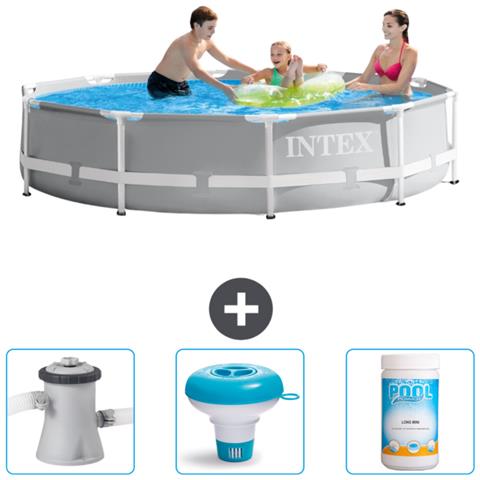 Piscina Fuori Terra - In Giro - 305x305x76 Cm - Grigio - Include Accessori Coordinati Cb77 - Foto 1