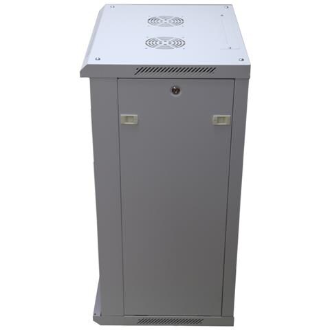 Extralink Armadio per montaggio su rack 18U 600x600 Grigio montaggio a parete, Da parete, 18U, 150 kg, Lucchetti, Griglie, Grigio - Foto 2