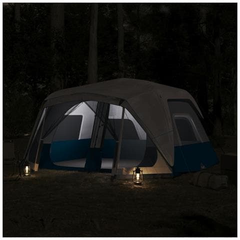 Tenda Famiglia con LED 10 Persone Blu Chiaro a Rilascio Rapido - Foto 2