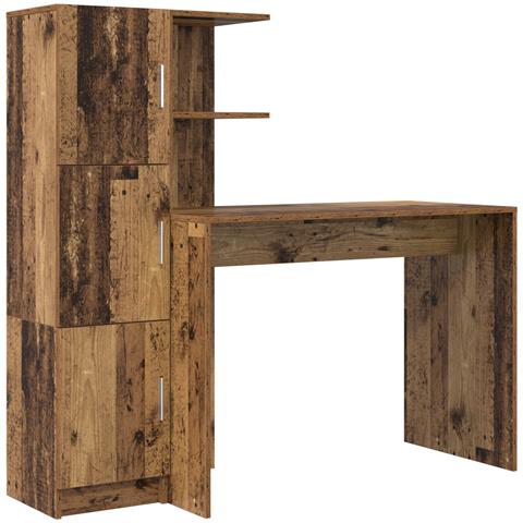 Scrivania con Ripostiglio Legno Vecchio Legno Ingegnerizzato - Foto 1