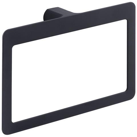 Portasalviette Ad Anello Da Muro In Ottone E Cromall Pi70 Serie Pirenei Nero Opaco - Foto 1