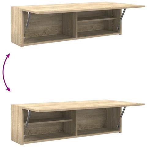 Mobile da Bagno Rovere Sonoma 100x25x30 cm in Truciolato - Foto 9
