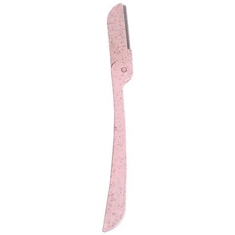 12 Rasoio Per Sopracciglia Rosa In Paglia Di Grano - Pieghevole E Portatile Per La Rimozione Dei Peli Del Viso - Foto 2