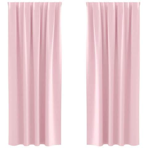 Tende con tende 2 pcs Rosa Baby Poliestere - Foto 1
