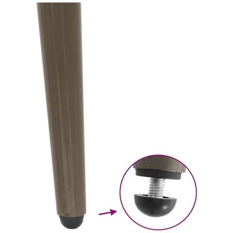 Gambe per Tavolo Consolle Forma Conica 4 pz Acciaio Naturale 72-73 cm Acciaio - Foto 9