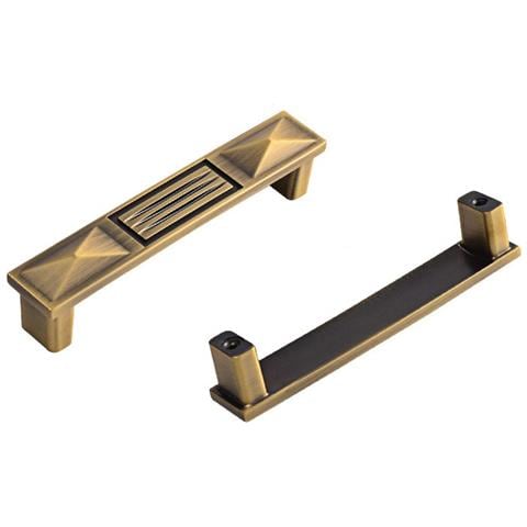 Set Di 2 Maniglie Vintage In Lega Di Zinco Per Ante Di Armadi - Finitura Bronzo Antico - Foto 1