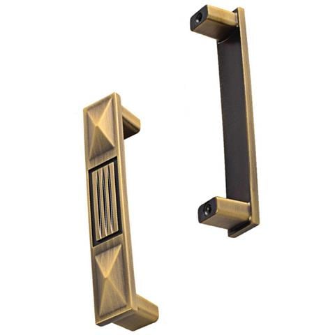 Set Di 2 Maniglie Vintage In Lega Di Zinco Per Ante Di Armadi - Finitura Bronzo Antico - Foto 2