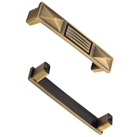 Set Di 2 Maniglie Vintage In Lega Di Zinco Per Ante Di Armadi - Finitura Bronzo Antico - Foto 4