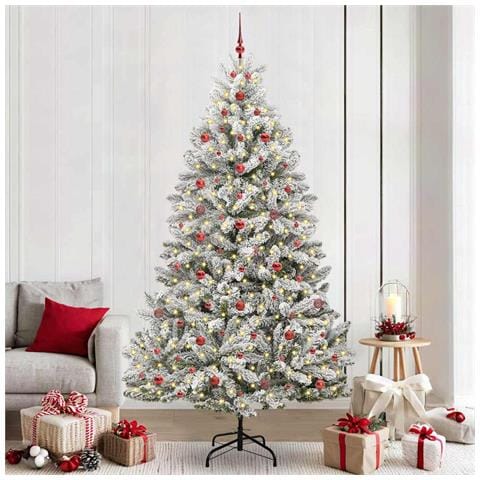 Albero di Natale artificiale con 300 LED Verde e Bianco 240 cm - Foto 2