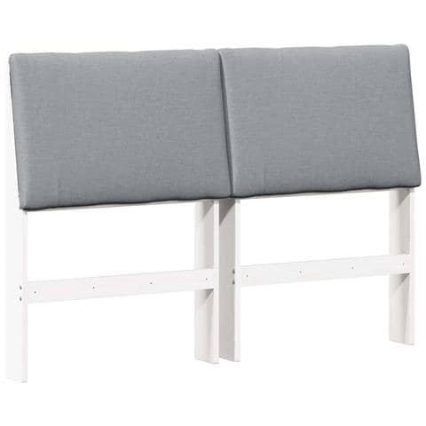 Testiera imbottita Grigio chiaro 150 cm Pino massello - Foto 1