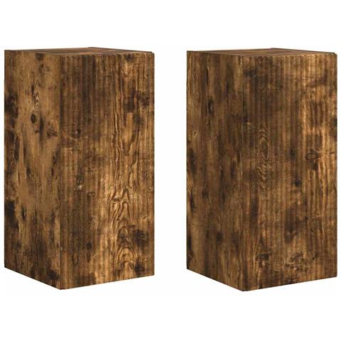 Mobile TV da parete 2 pcs Rovere fumé 30 x 31 x 60 cm - Foto 1