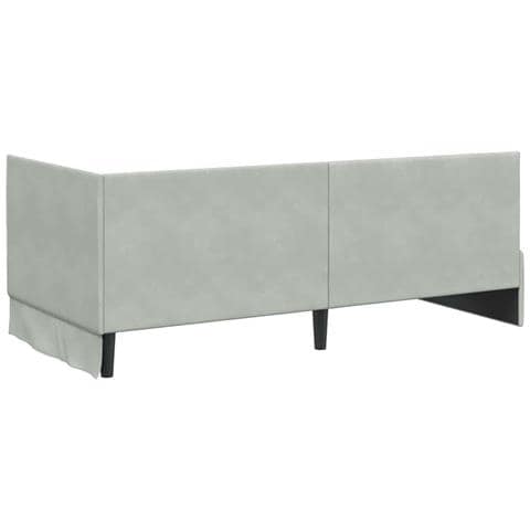 Struttura Letto Angolare con Materasso 2 pcs Grigio chiaro - Foto 9