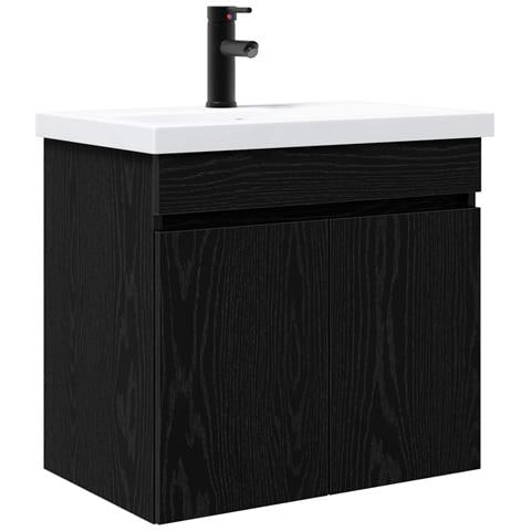 Mobile bagno con rubinetto Rovere Nero 61 x 40 x 74,5 cm - Foto 1