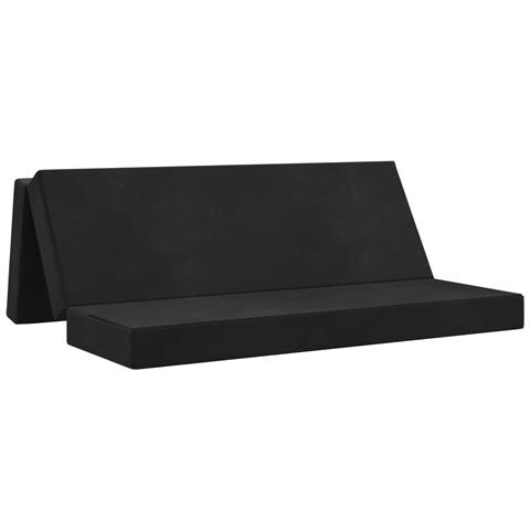 Divano Letto Pieghevole 200 x 67 x 45 cm Nero - Foto 1