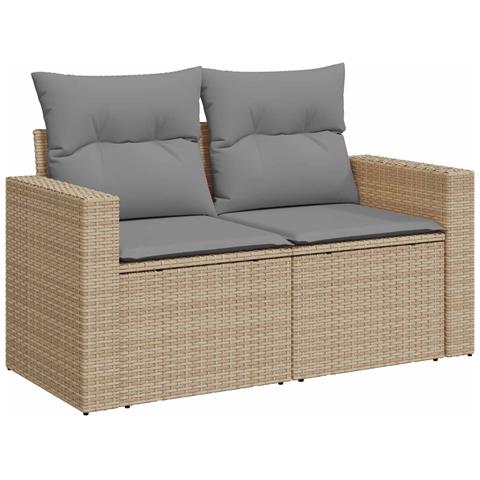 Set di divani 5 pz Beige e Grigio Chiaro - Foto 2