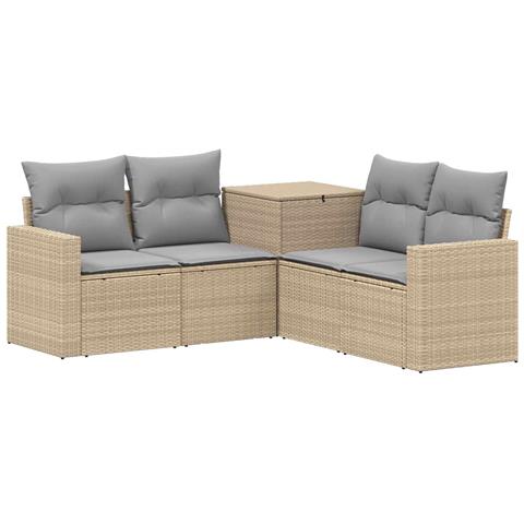 Set di divani 5 pz Beige e Grigio Chiaro - Foto 1
