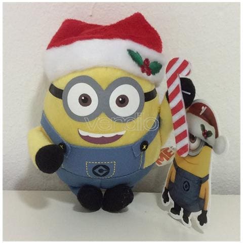Minions - Portachiavi Peluche Natale 12 Cm - Assortimento 3 Pz - Foto 2