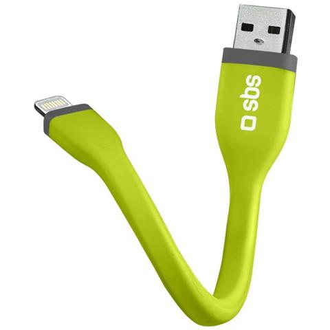 Cavo dati e ricarica USB / Lightning MFI lunghezza 12 cm - Verde - Foto 1