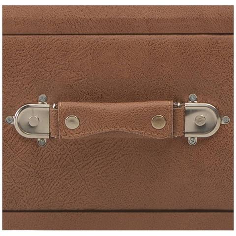 Tavolino Da Caffè Marrone Scuro 80x40x46 Cm In Similpelle - Foto 8