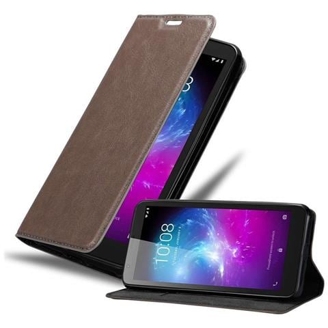 Custodia Compatibile Con Zte Blade A3 2019 In Bruno Caffè - Coperchio Protettiva Con Chiusura Magnetica, Funzione Stand E Tasca Per Le Carte - Foto 1