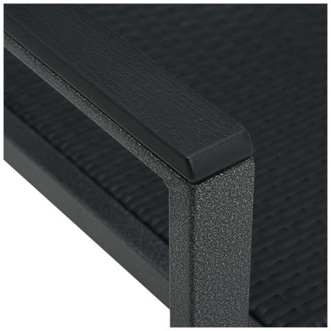 Sedie Da Giardino 4 Pz Nere In Plastica Stile Rattan - Foto 2